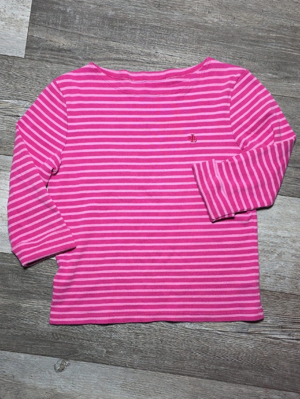 Lauren Ralph Lauren | Y2K Vintage, Green Label Striped Boat-neck Top Sz SM-P